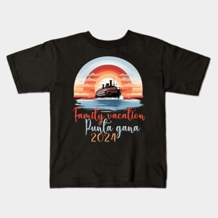 Family Vacation Punta Cana 2024 Dominican Republic Kids T-Shirt